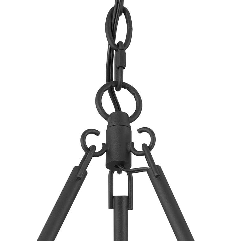 Image 5 Possini Euro Carrine 35" Wide Black and Gold 12-Light LED Ring Pendant more views