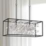 Watch A Video About the Possini Euro Carrine Black and Crystal 8 Light Island Pendant