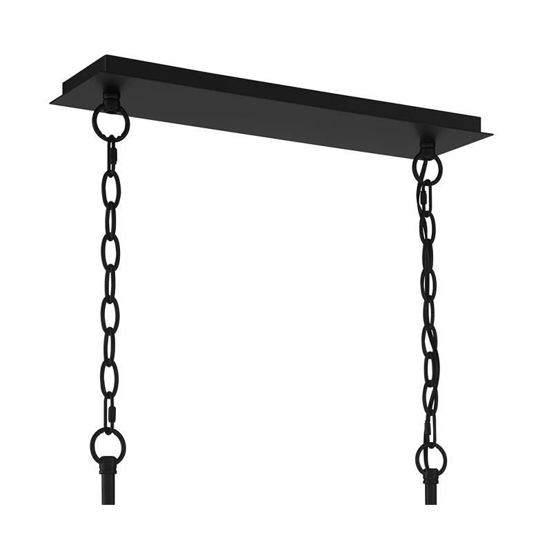 Image 3 Possini Euro Carrine 38 1/2" Black and Crystal 8-Light Island Pendant more views