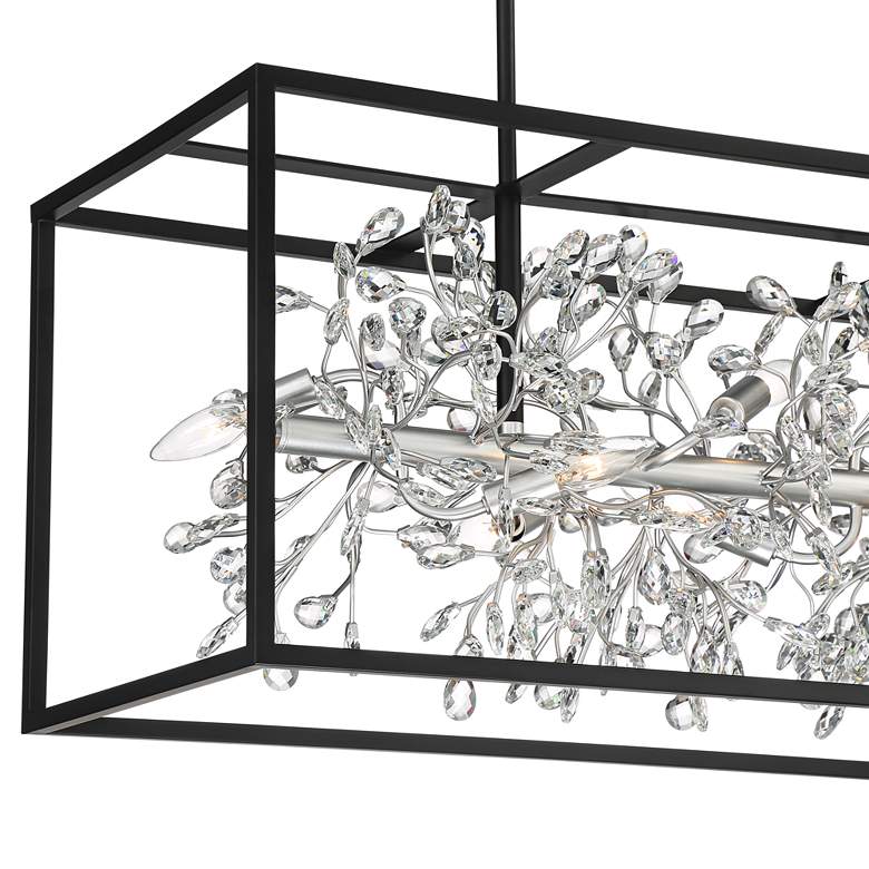 Image 4 Possini Euro Carrine 38 1/2" Black and Crystal 8-Light Island Pendant more views