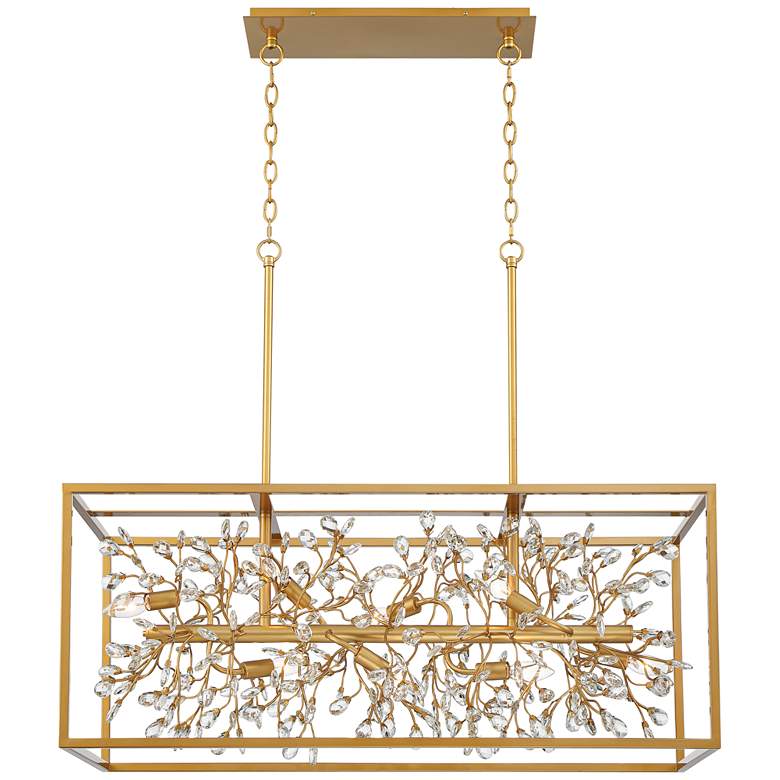 Image 7 Possini Euro Carrine 38 1/2" Wide Gold Crystal 8-Light Island Pendant more views