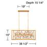 Possini Euro Carrine 38 1/2" Wide Gold Crystal 8-Light Island Pendant