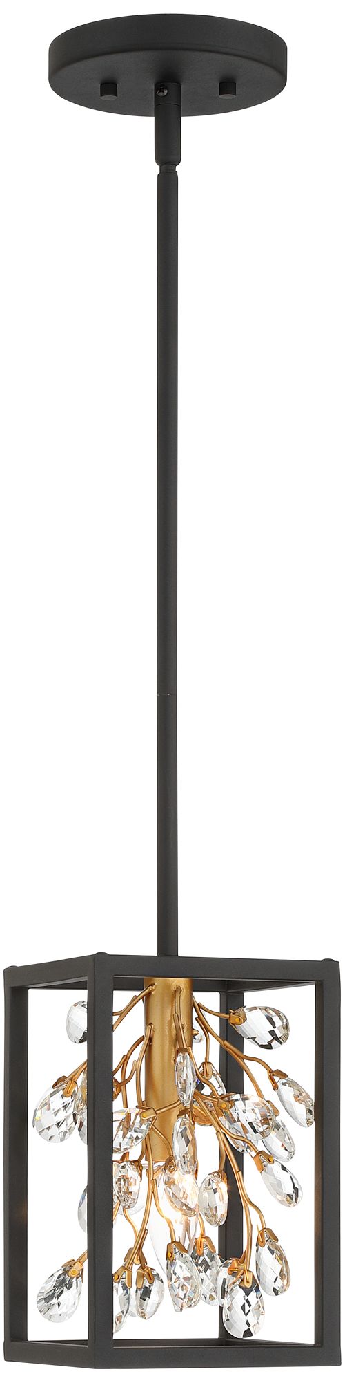 Image 7 Possini Euro Carrine 6" Wide Black and Gold Mini Pendant Light more views