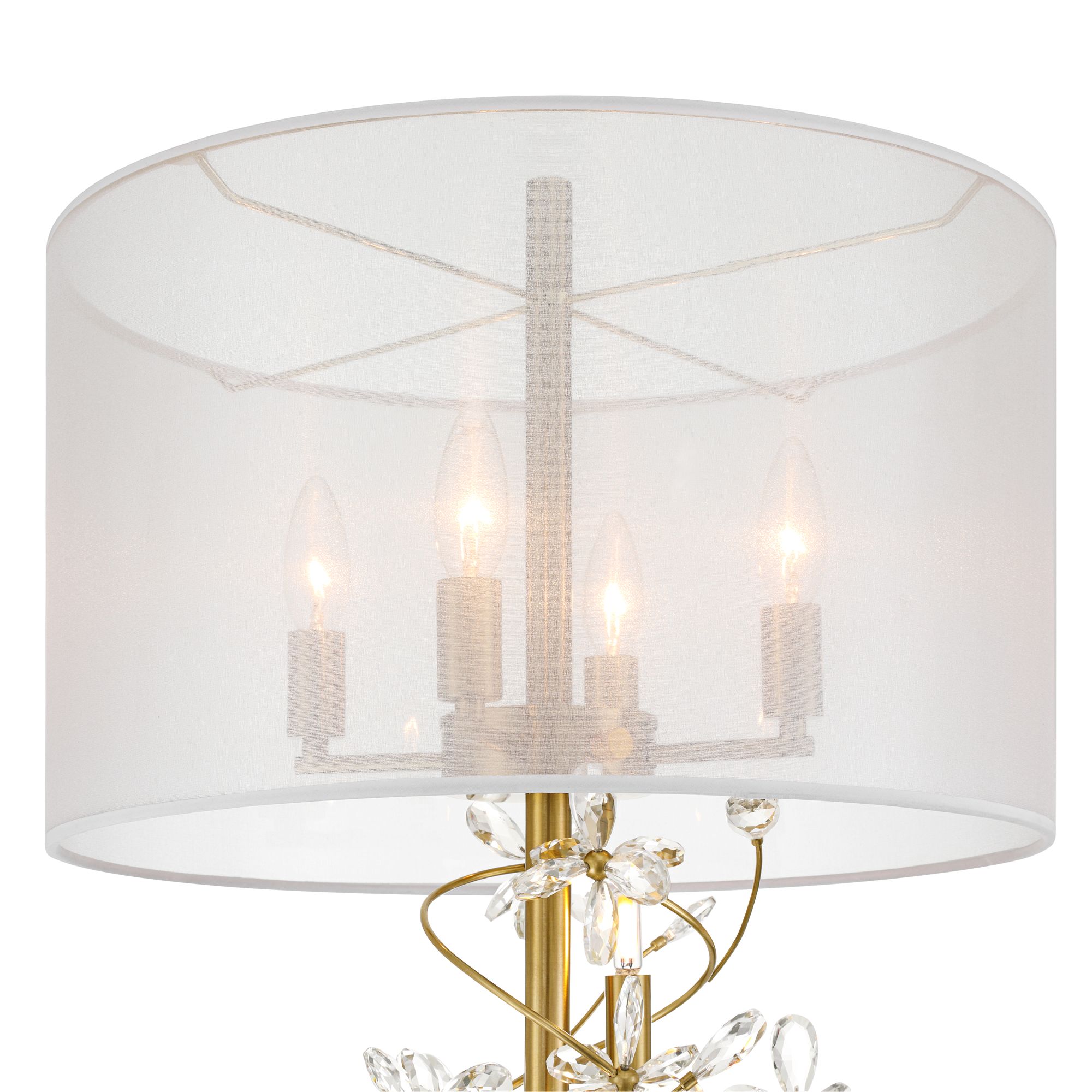 Image 4 Possini Euro Carrine 71 1/2" Crystal Spray 8-Light  Gold Floor Lamp more views