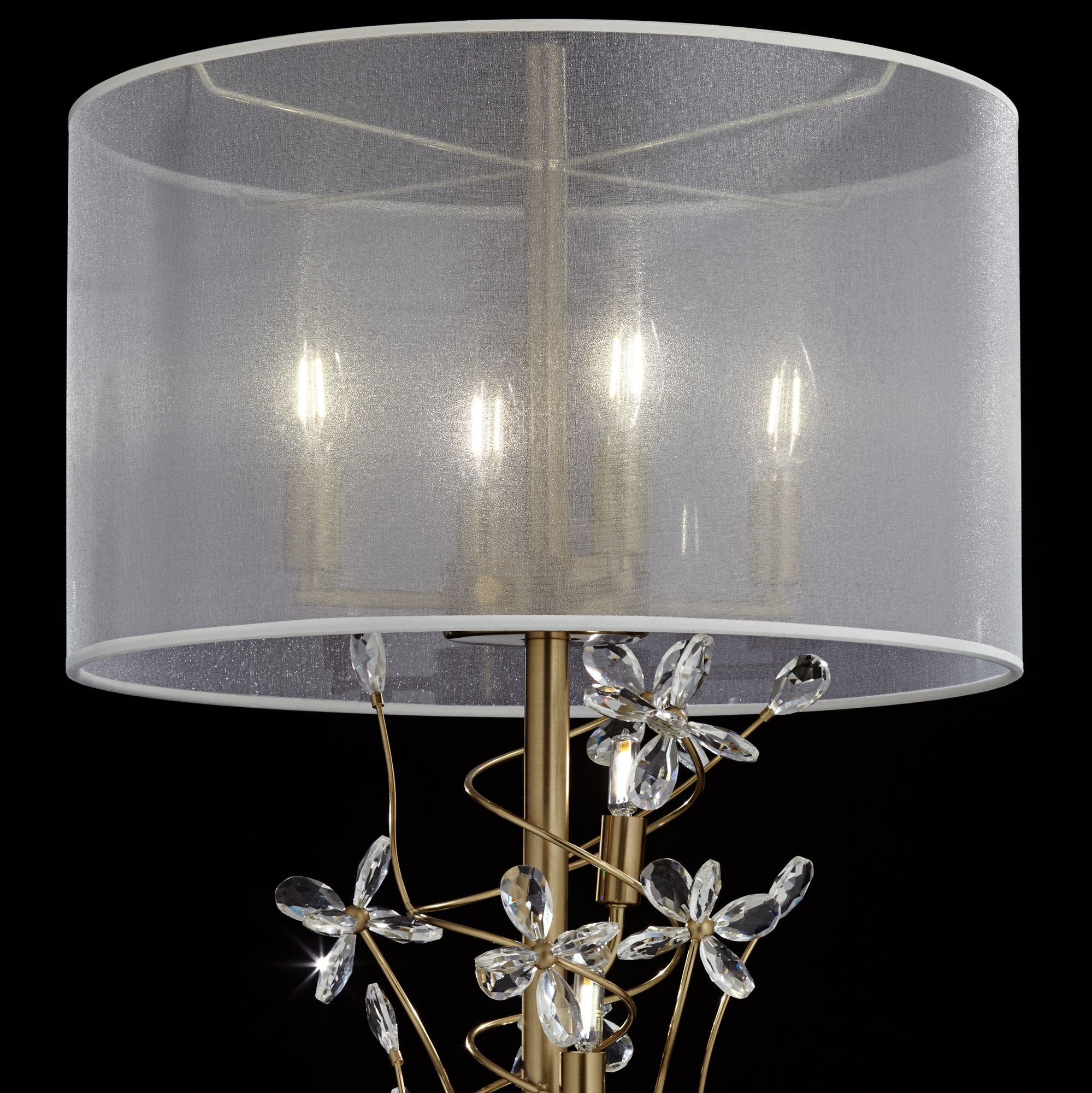 Image 5 Possini Euro Carrine 71 1/2" Crystal Spray 8-Light  Gold Floor Lamp more views