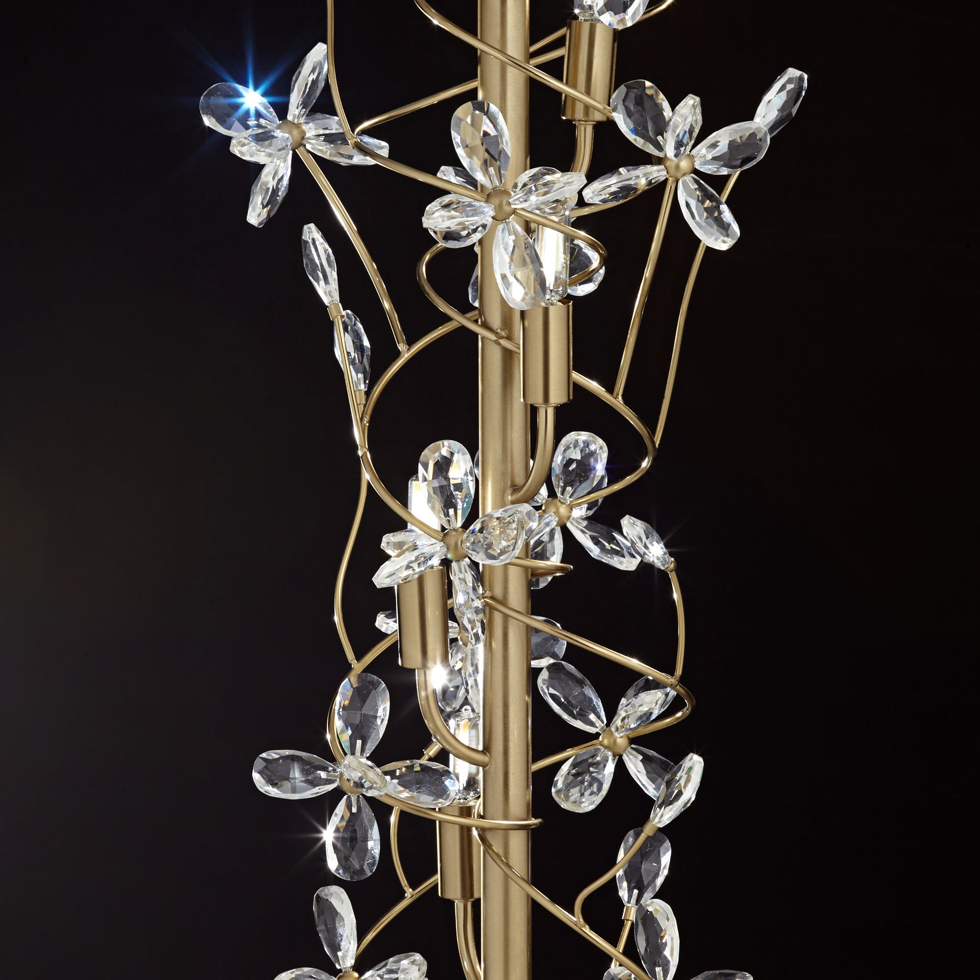 Image 6 Possini Euro Carrine 71 1/2" Crystal Spray 8-Light  Gold Floor Lamp more views