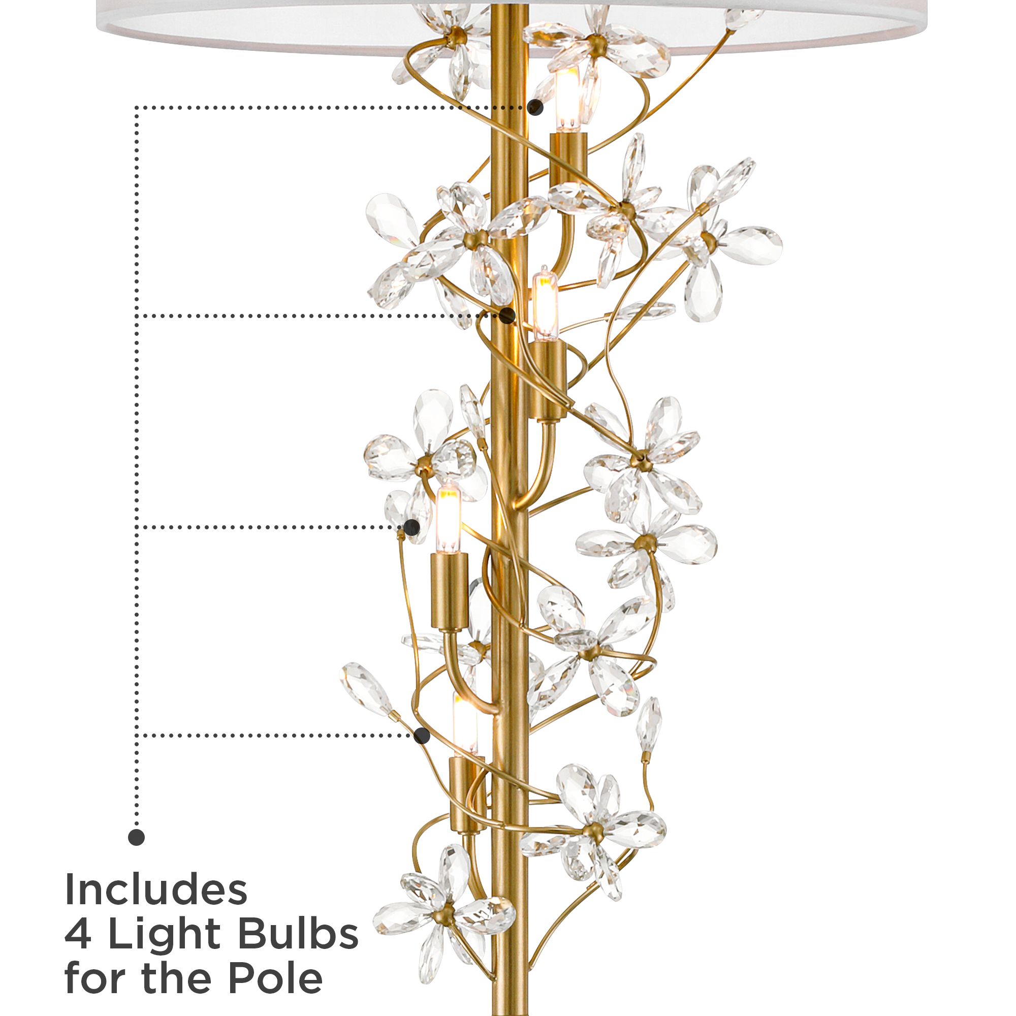 Watch A Video About the Possini Euro Vivant Crystal Spray 8 Light Soft Gold Floor Lamp