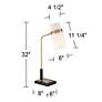 Possini Euro Cartwright 32" Antique Brass and Black USB Desk Lamp in scene