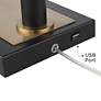 Possini Euro Cartwright 32" Brass Black USB Desk Lamps Set of 2