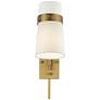 Possini Euro Cartwright Brass Plug-In Wall Lamp with Vine Cord Cover