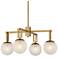 Possini Euro Casa 25" Wide 4-Light Gold and Glass Chandelier