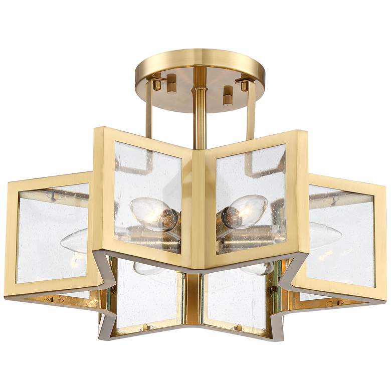 Image 2 Possini Euro Casa Star 16" Warm Antique Brass 6-Light Ceiling Light