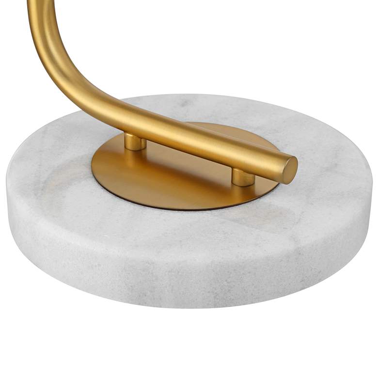 Image 6 Possini Euro Casaba Adjustable Height Marble Base Chairside Arc Floor Lamp more views