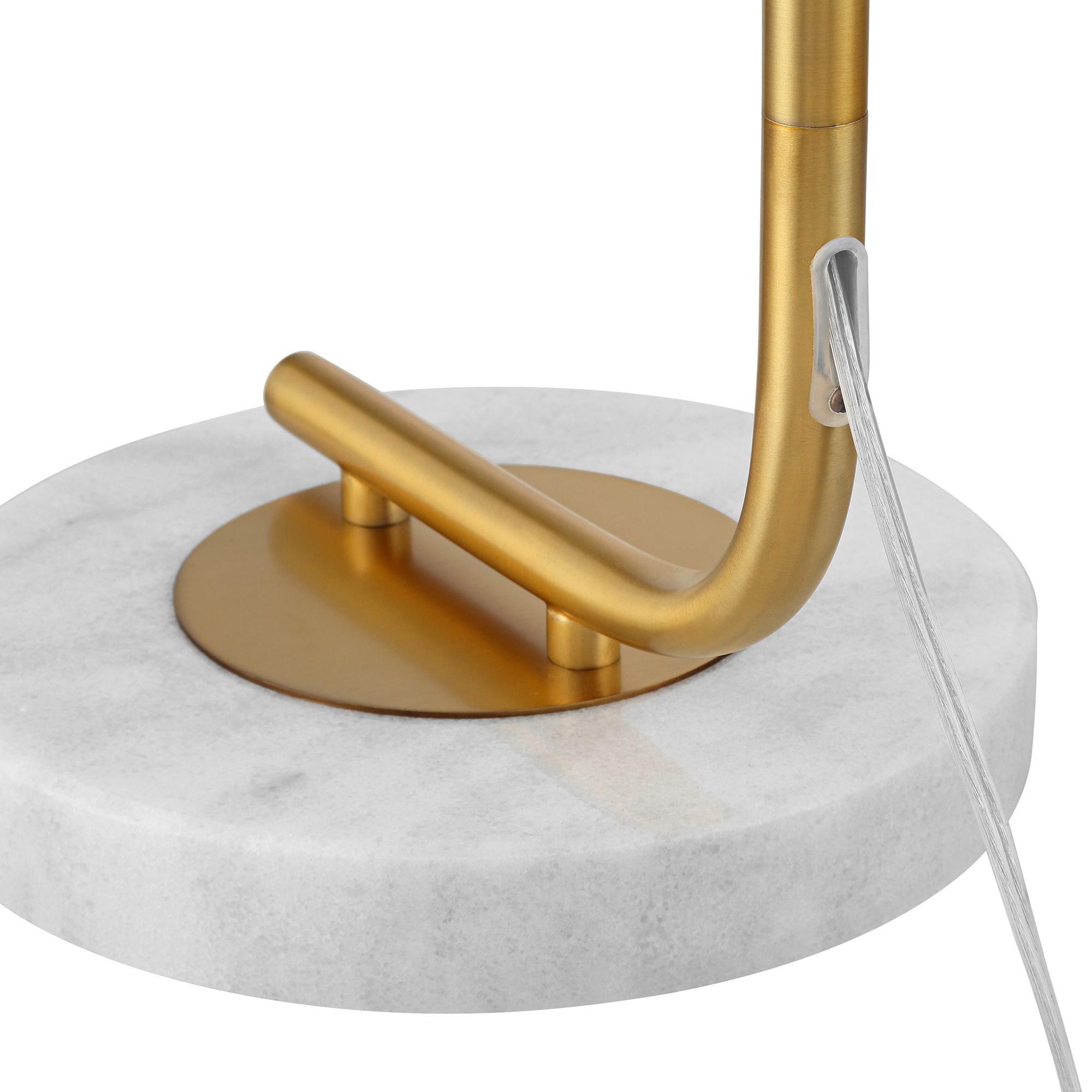 Watch A Video About the Possini Euro Casaba Chairside Arc Floor Lamp with Marble Base