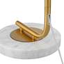 Watch A Video About the Possini Euro Casaba Chairside Arc Floor Lamp with Marble Base