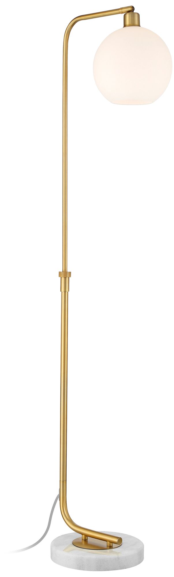 Watch A Video About the Possini Euro Casaba Chairside Arc Floor Lamp with Marble Base