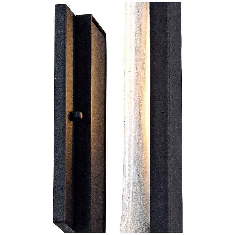 Image 4 Possini Euro Cascadia 11 3/4 inch Black and Glass LED Sconces Set of 2 more views