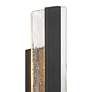 3_Possini Euro Cascadia 18"H Black Piastra Glass LED Outdoor Wall Light more views