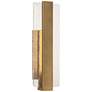 3_Possini Euro Cascadia 18"H Brass Piastra Glass LED Outdoor Wall Light