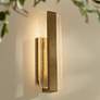 2_Possini Euro Cascadia 18"H Brass Piastra Glass LED Outdoor Wall Light
