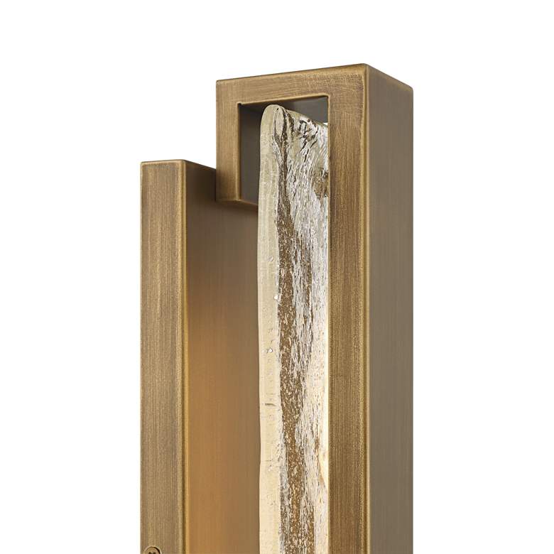 Image 2 Possini Euro Cascadia 23 1/2" Wide Brass and Glass LED Bath Light more views