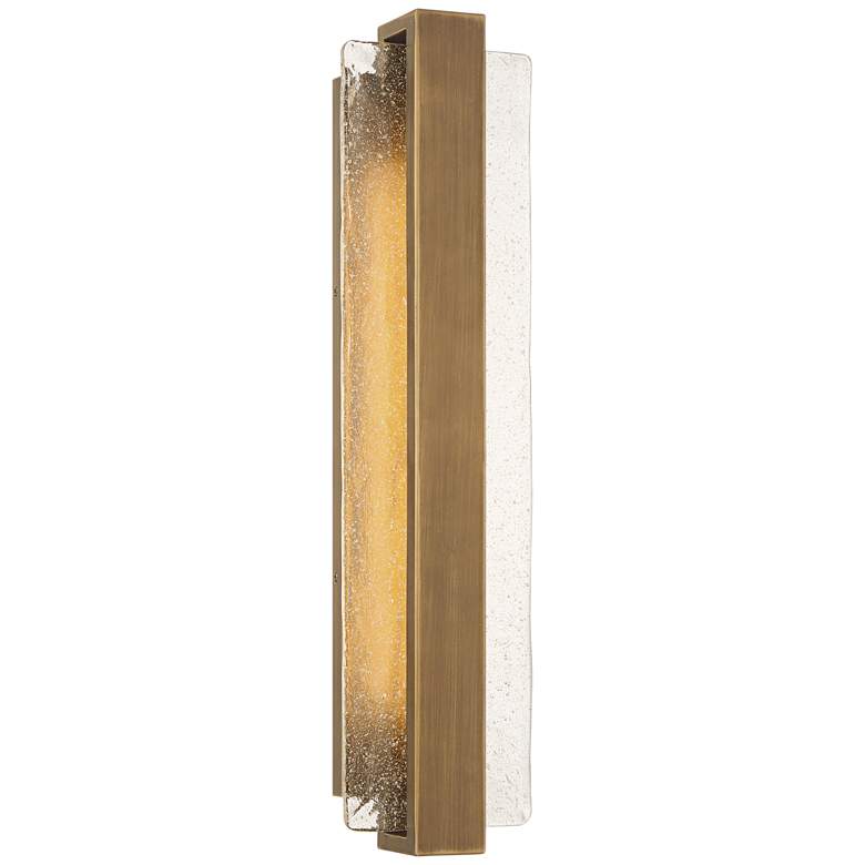 Image 4 Possini Euro Cascadia 23 1/2" Wide Brass and Glass LED Bath Light more views