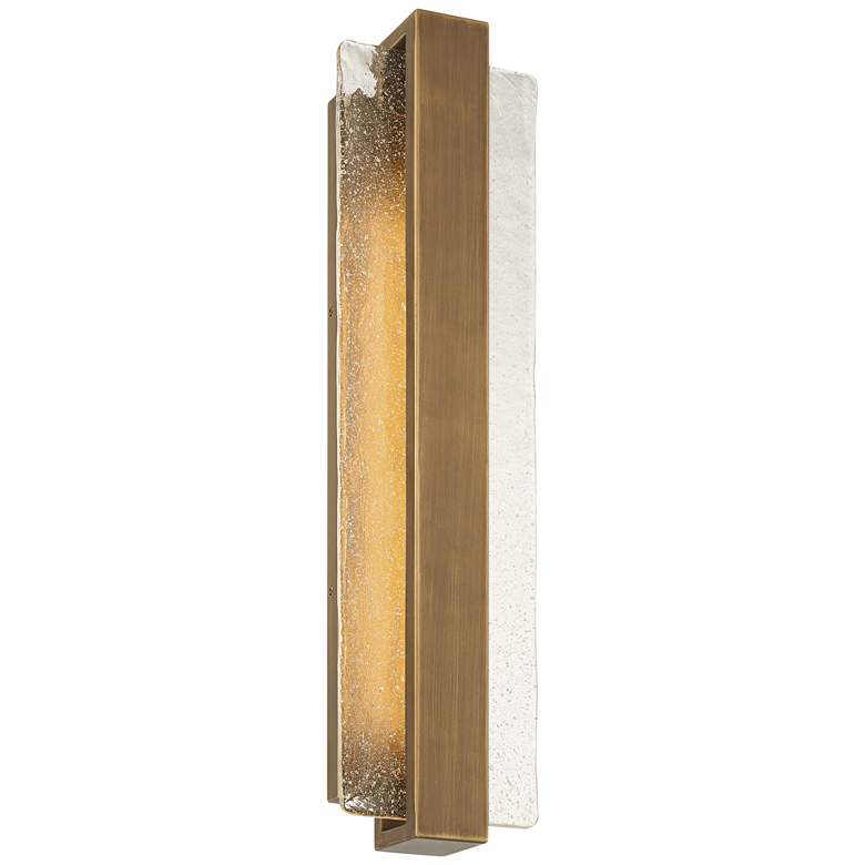 Image 5 Possini Euro Cascadia 23 1/2" Wide Brass and Glass LED Bath Light more views