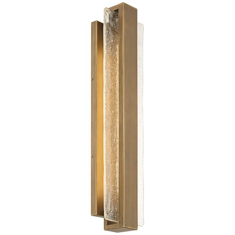 Image 6 Possini Euro Cascadia 23 1/2" Wide Brass and Glass LED Bath Light more views