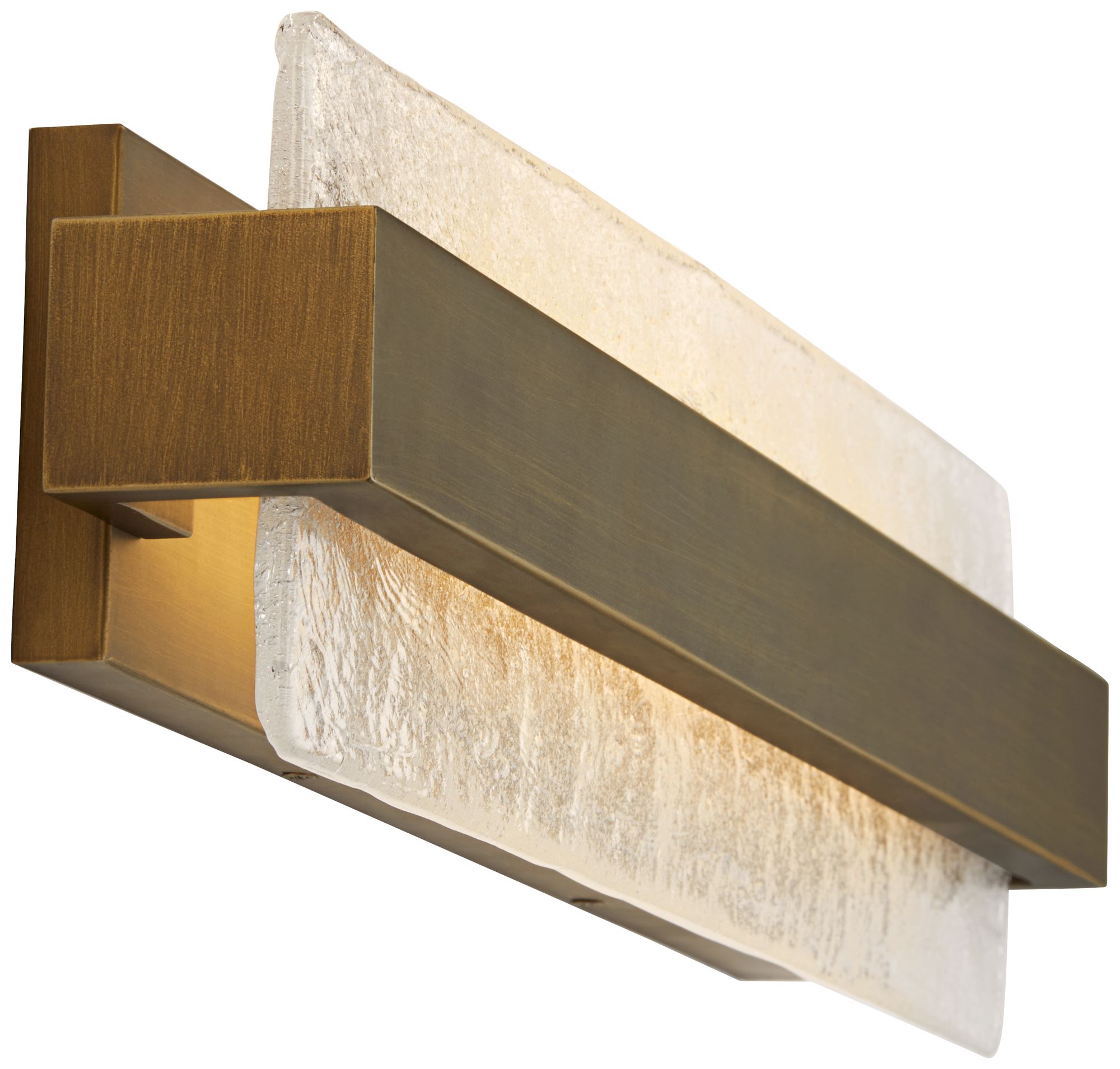 Watch A Video About the Possini Euro Cascadia Wide Brass and Glass LED Bath Light