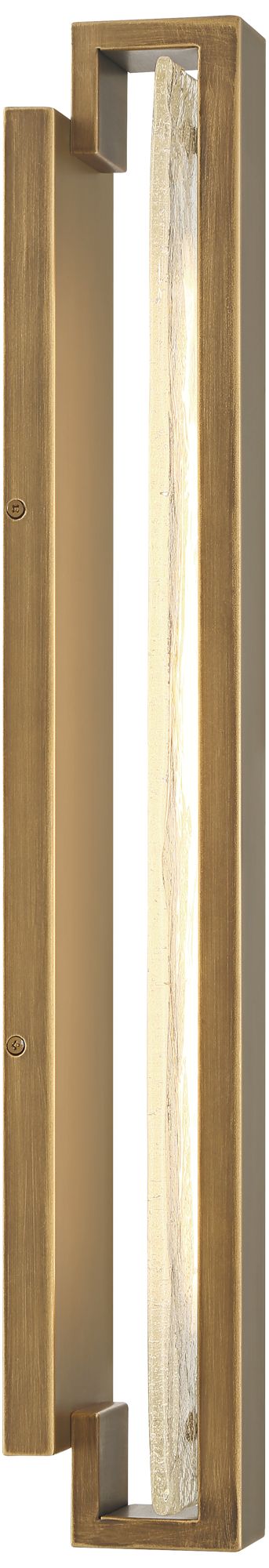 Watch A Video About the Possini Euro Cascadia Wide Brass and Glass LED Bath Light