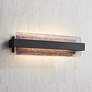 3_Possini Euro Cascadia 23 3/4" High Black Piastra Glass LED Bath Light