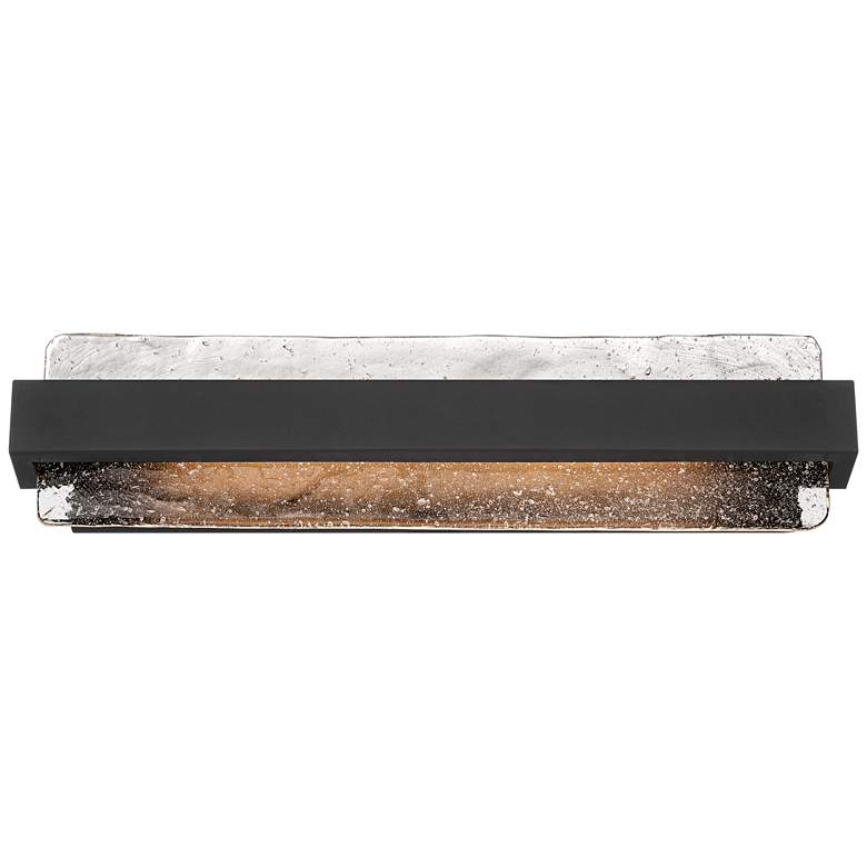 Image 5 Possini Euro Cascadia 23 3/4" High Black Piastra Glass LED Bath Light more views