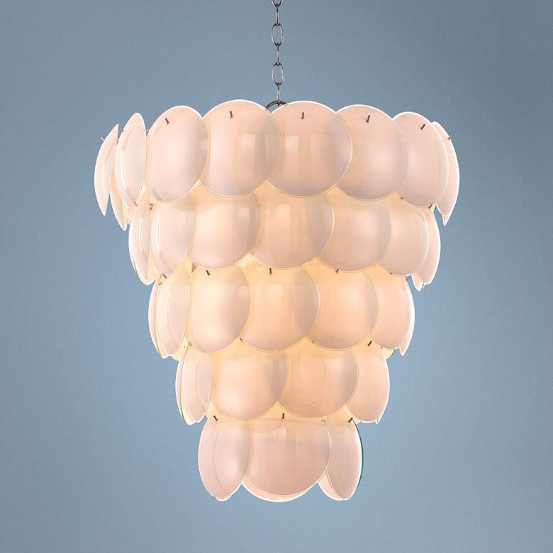 Image 1 Possini Euro Cascading Glass Petals 22 1/2"W Pendant Light