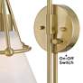 4_Possini Euro Casmere 18" High Modern Gold Plug-In Wall Sconce more views