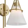 5_Possini Euro Casmere 18" High Modern Gold Plug-In Wall Sconce more views
