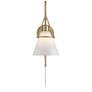 6_Possini Euro Casmere 18" High Modern Gold Plug-In Wall Sconce more views