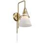 7_Possini Euro Casmere 18" High Modern Gold Plug-In Wall Sconce more views
