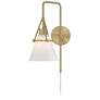 Watch A Video About the Possini Euro Casmere Modern Gold Plug In Wall Sconce