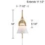 Watch A Video About the Possini Euro Casmere Modern Gold Plug In Wall Sconce