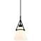 Possini Euro Casmere 7 1/2" Wide Black Cone Mini Pendant