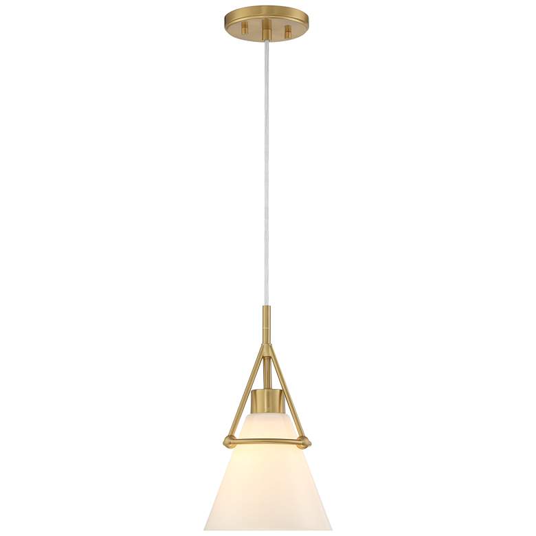 Image 6 Possini Euro Casmere 7 1/2" Wide Modern Gold Cone Mini Pendant more views