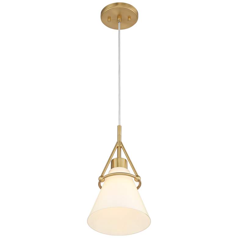 Image 7 Possini Euro Casmere 7 1/2" Wide Modern Gold Cone Mini Pendant more views