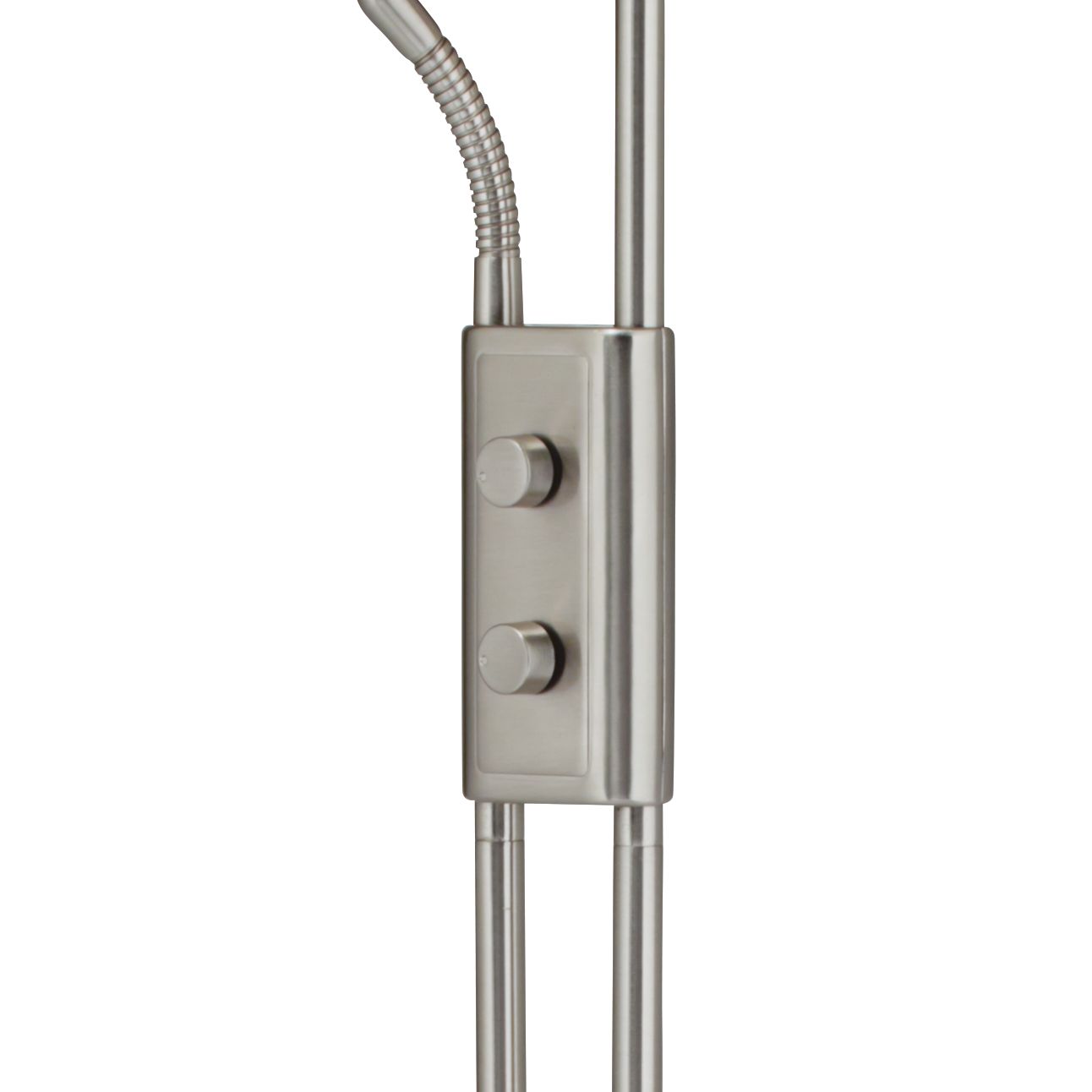 Image 5 Possini Euro Casper Adjustable Nickel 2-Light LED Pharmacy Floor Lamp more views