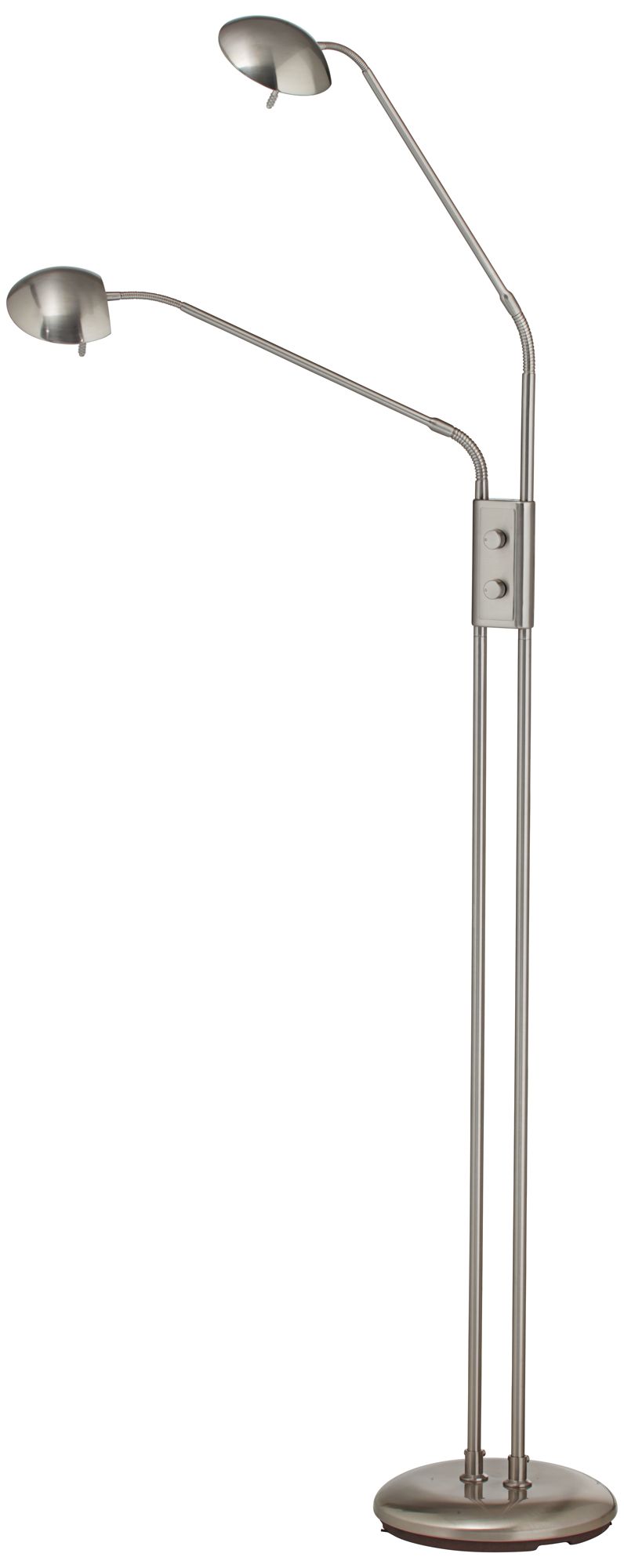 Possini Euro Casper Adjustable Nickel 2-Light LED Pharmacy Floor Lamp in scene