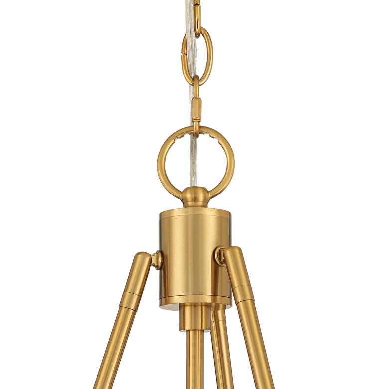 Image 6 Possini Euro Cassidy 34" Glass and Antique Brass 6-Light Chandelier more views