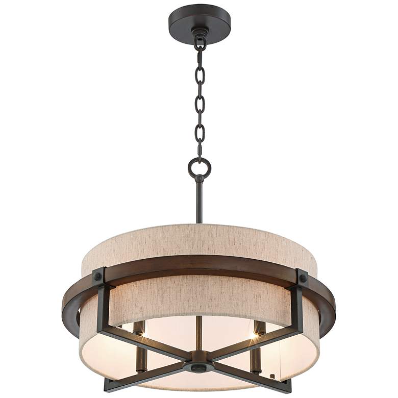 Image 6 Possini Euro Castille 22" Wide Bronze Rustic Modern Pendant Light more views