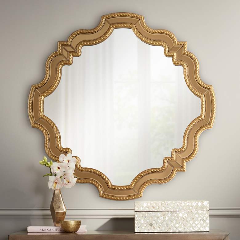 Image 1 Possini Euro Catherine 31 1/2" Venetian Edge Wall Mirror