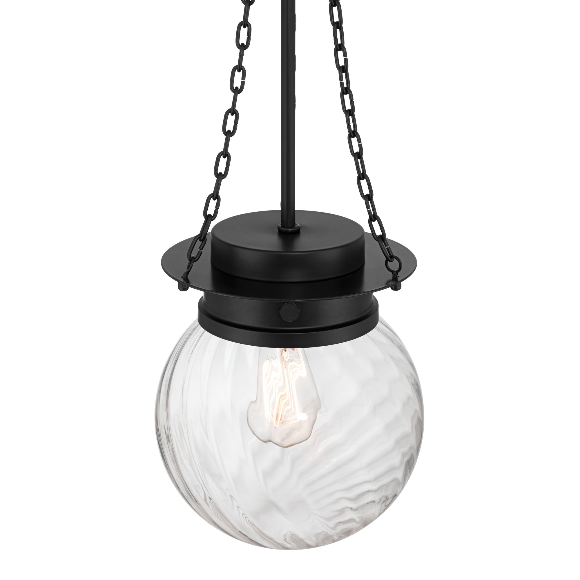Image 5 Possini Euro Catherine 8 1/2"W Black Twist Glass Mini Pendant Light more views