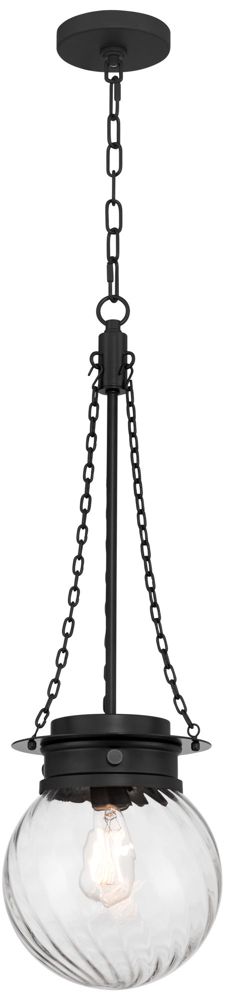 Image 7 Possini Euro Catherine 8 1/2"W Black Twist Glass Mini Pendant Light more views