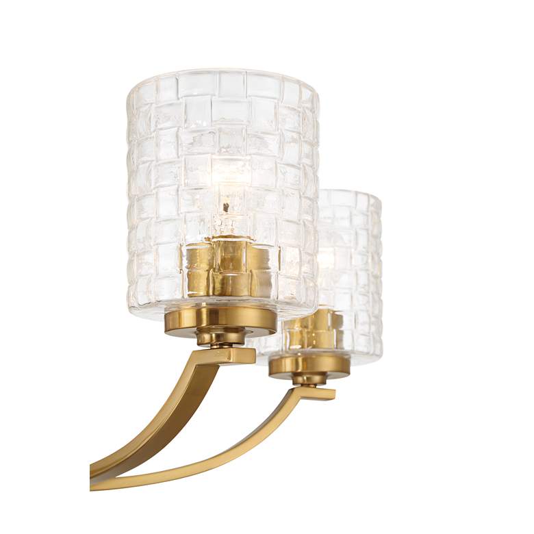 Image 4 Possini Euro Caulfield 26" Wide Gold and Glass 5-Light Chandelier more views